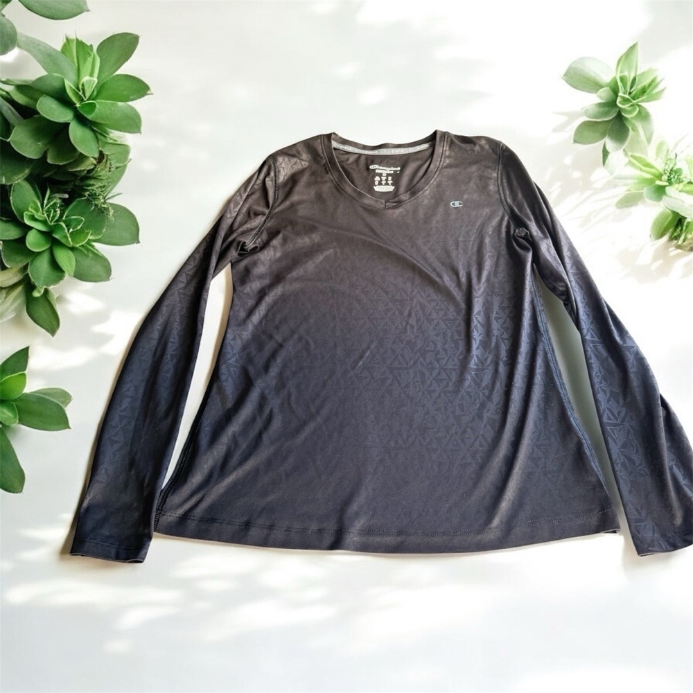 Champion Powertrain Vapor Long Sleeve Black Athletic Shirt Men’s Size M